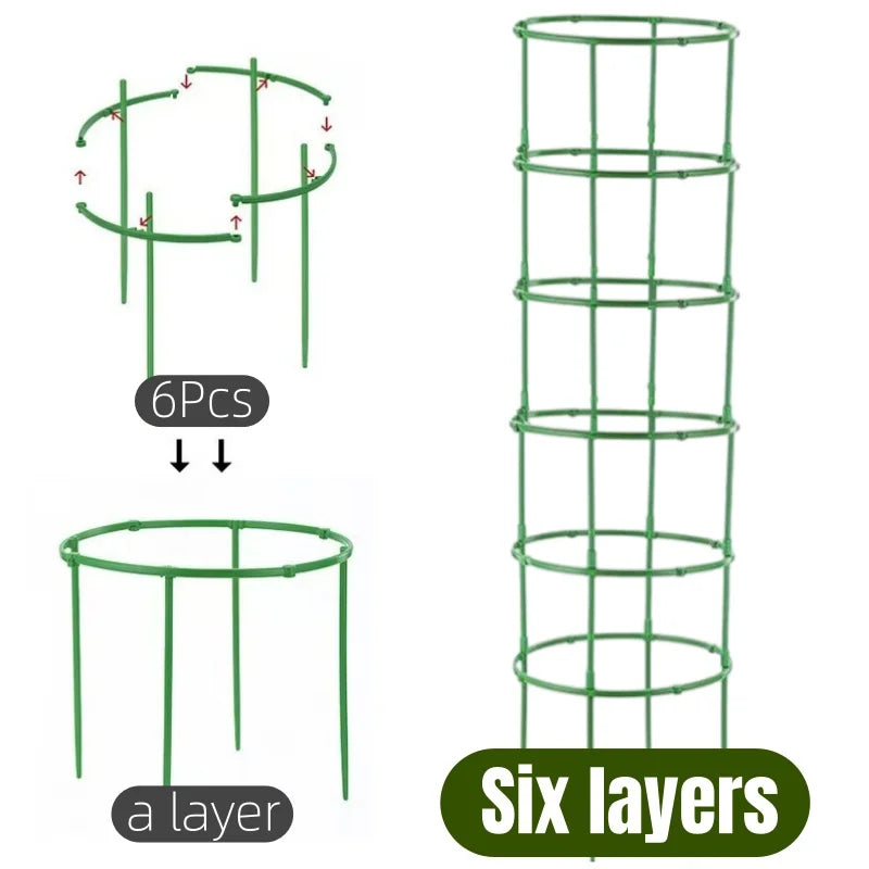 Plant Support Stakes Ring Set