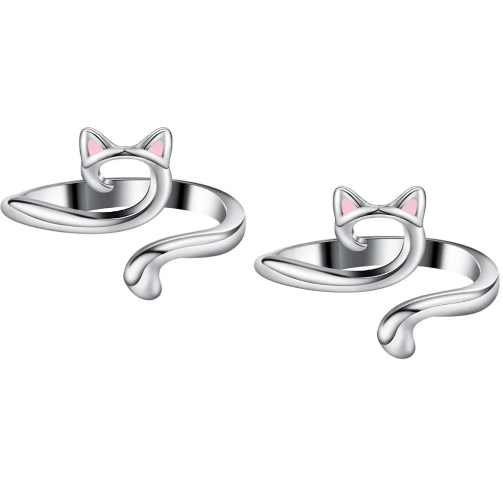 2pcs Adjustable Knitting Crochet Loop Ring Knittied Yarn Guide Finger Faster Holder Thimble Crocheters Thread Ring Sewing Tools