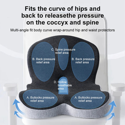Memory Foam Lumbar Pillow Seat Cushion