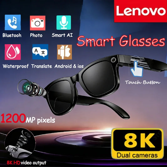 Lenovo AI Smart Glasses 8K Camera Bluetooth