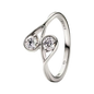 S925 Silver Bow Love Flower Ring Fashionable and High End Style Ring