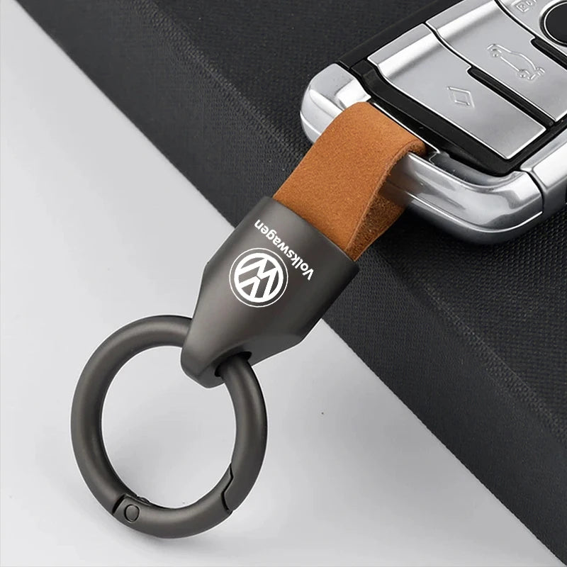 Luxury Men Women Suede/Metal Key Chain Fashion Keychain Key Ring Holder For VW GTI Jetta Golf Tiguan Polo Transporter Passat GTD