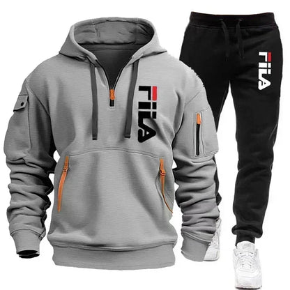 Men's hoodie set, a two-piece set of comfortable and fashionable top and casual sport pants