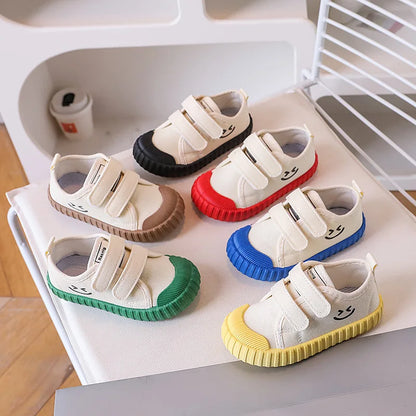 Children Canvas Shoe Candy Color Korean Style Kids Casual Shoes Toddler Girl Boy Breathable Soft Sole Board Shoes Tenis Infantil