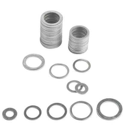 20/50Pcs Aluminum O-Ring Washer Gasket Plain Washer M4 M5 M6 M8 M10 M12 M14 M16 M20 M22 M24 M26 for Sump Plugs Oil Fasteners Kit