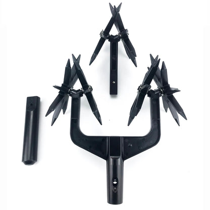 Garden Rotary Tiller, Manual Hand Tool for Soil Loaning & Ventilation, Wear Resistant Cultivator for Autumn Fall Gardening Care