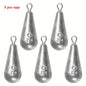 5pcs/20pcs 10g-100gFishing Weights Sinkers Teardrop-shaped hook-ring sinker for fishing Fishing tackle Casting Drop Shot Weights