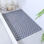 1pc Bathroom Non-Slip Mat With Suction Cup, 43x75cm Bath Rug, Shower Mat Round Hole Design, Bathroom Massage Ring, Quick Drain