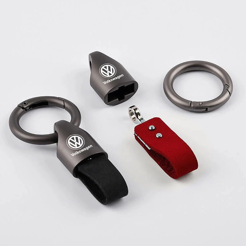 Luxury Men Women Suede/Metal Key Chain Fashion Keychain Key Ring Holder For VW GTI Jetta Golf Tiguan Polo Transporter Passat GTD