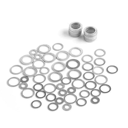 20/50Pcs Aluminum O-Ring Washer Gasket Plain Washer M4 M5 M6 M8 M10 M12 M14 M16 M20 M22 M24 M26 for Sump Plugs Oil Fasteners Kit