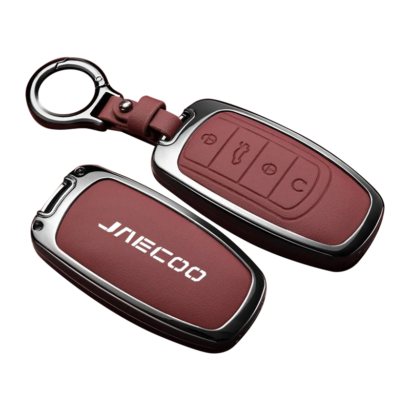 Car Key Case for Chery Jaecoo J7 7 PHEV J5 5 EV 2025 J8 8 2026 Keychain Remote Cover Shell Housing Ring Holder Fob Accessories