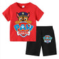 Paw Patrol Kids Set Boys Short Sleeve T-Shirt Top+Shorts 2-Piece Outfits Boys Cartoon Suit 3-8Years Children Clothes For Summer