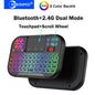 KEBIDUMEI Mini Wireless Keyboard with Scroll Wheel Touchpad  8 Color Backlit BT 2.4G Dual Mode Air Mouse Remote for PC TV Box