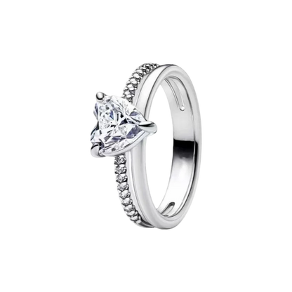 S925 Silver Bow Love Flower Ring Fashionable and High End Style Ring