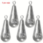 5pcs/20pcs 10g-100gFishing Weights Sinkers Teardrop-shaped hook-ring sinker for fishing Fishing tackle Casting Drop Shot Weights