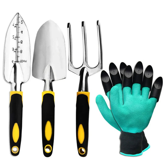 5-Piece Garden Tool & Glove Set
