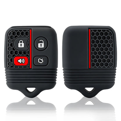 3/4 Buttons Silicone Car Remote Key Shell Case Fob Cover for Ford Focus Complete Escape Mustang Explorer Lincoln Town Sport