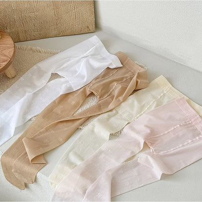 Summer Kids Thin Tights Girls Fashion Bow Print Stockings Baby Mesh Breathable Princess Pantyhose Children Ballet Dance Leggings