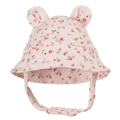 2026 Newborn Boys Girls Bucket Hat Summer Kids Toddler Panama Cap 0 to 12 Months Soft Cotton Baby Sun Hat With Ears Cute Bunny