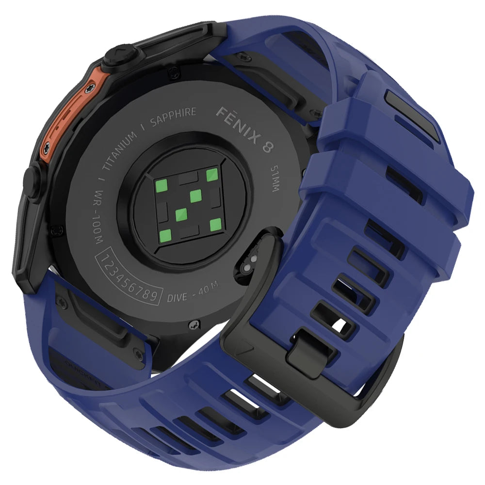 22/26mm Silicone Watchband Fenix 8 Pro Sport Strap For Garmin Tactix 7/Quatix8 Forerunner 970 965 Instinct 2X Quick Fit Bracelet