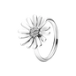 S925 Silver Bow Love Flower Ring Fashionable and High End Style Ring