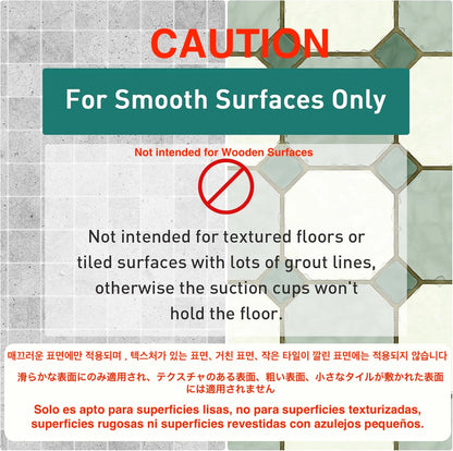 1pc Bathroom Non-Slip Mat With Suction Cup, 43x75cm Bath Rug, Shower Mat Round Hole Design, Bathroom Massage Ring, Quick Drain