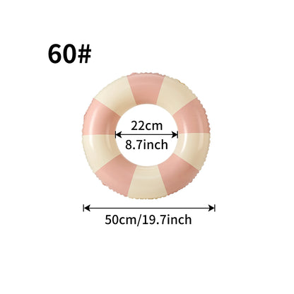 1PC Ins Style Macaron Inflatable Swimming Ring Adult Kids Thickened Pool Float Summer Pool Party Water Toy