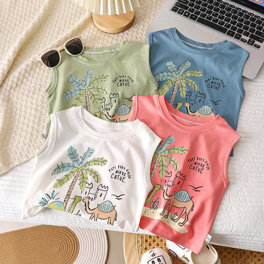 Kids Cartoon Cotton Tank Top