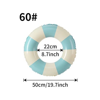 1PC Ins Style Macaron Inflatable Swimming Ring Adult Kids Thickened Pool Float Summer Pool Party Water Toy