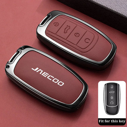 Car Key Case for Chery Jaecoo J7 7 PHEV J5 5 EV 2025 J8 8 2026 Keychain Remote Cover Shell Housing Ring Holder Fob Accessories