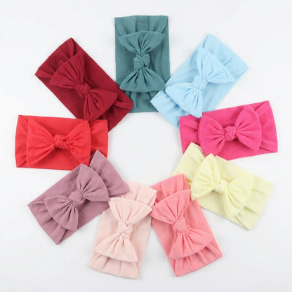 Baby Bow Headbands For Girls Soft ElasticChildren Hair Band Hair Tie Newborn Baby Hair Accessories Party Gifts Girls Headwraps