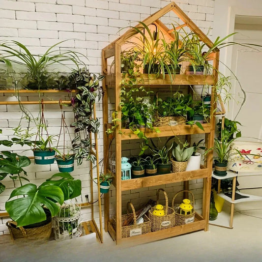 Wooden Garden Plant Stand Shelf