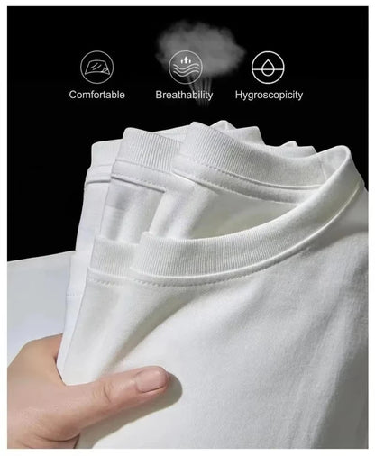 2026 Spring Bestseller Summer American  Pure Cotton T-shirt with Round Neck, High-quality Luxury, Best-selling and Trendy Style