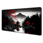 Red and Black Art Landscapes Large Mouse Pad Anti-Slip Durable Desk Mat Offices Accessories Keyboard Mouse Mat Tapis De Bureau