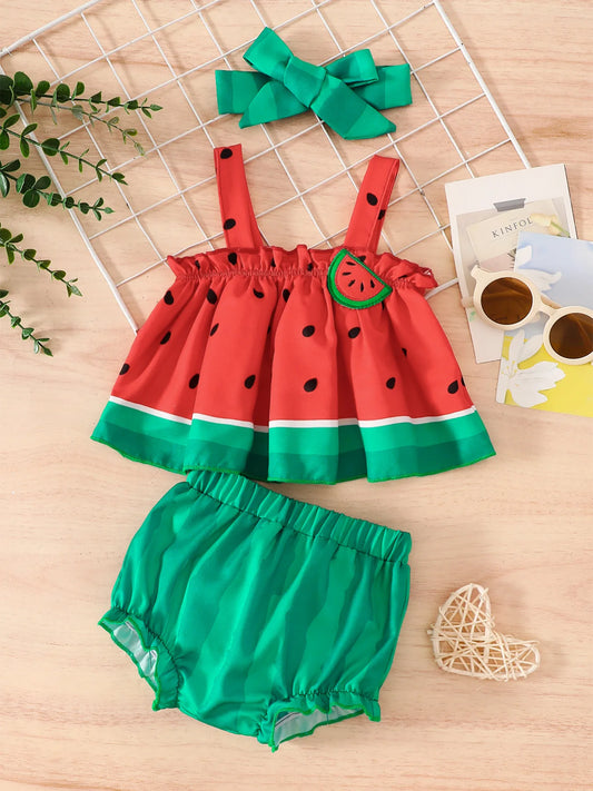 Baby Watermelon 3-Piece Outfit Set