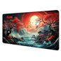 Red and Black Art Landscapes Large Mouse Pad Anti-Slip Durable Desk Mat Offices Accessories Keyboard Mouse Mat Tapis De Bureau