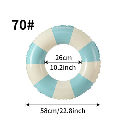 1PC Ins Style Macaron Inflatable Swimming Ring Adult Kids Thickened Pool Float Summer Pool Party Water Toy