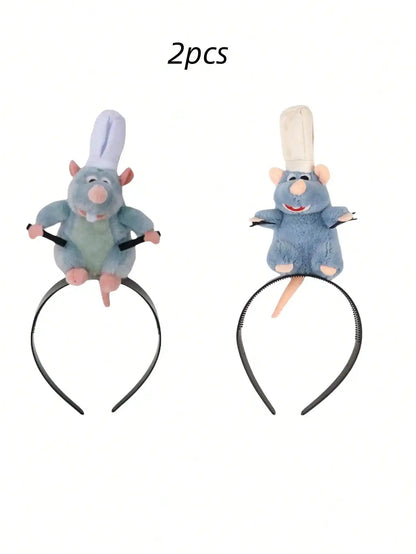 1/2pcs Whimsical Cartoon Mouse Headband - Soft and Comfortable Women's Hair Accessory for  Costume Play, and Everyday Fun