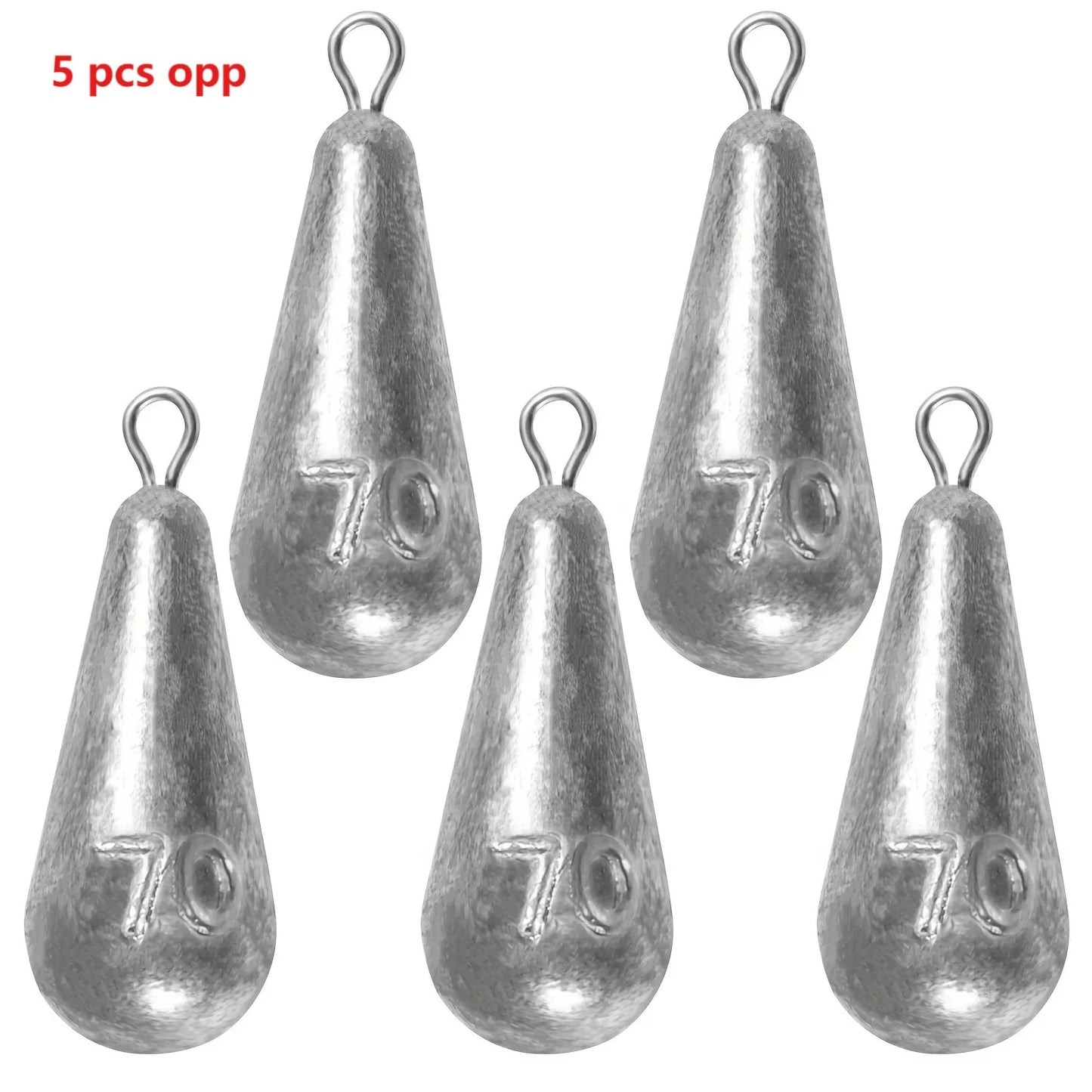 5pcs/20pcs 10g-100gFishing Weights Sinkers Teardrop-shaped hook-ring sinker for fishing Fishing tackle Casting Drop Shot Weights
