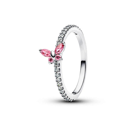 2026 New 925 Silver Heart, Butterfly, Flower Ring, Suitable for Wedding Women to Wear Exquisite High Quality Jewelry