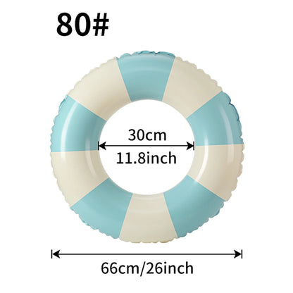 1PC Ins Style Macaron Inflatable Swimming Ring Adult Kids Thickened Pool Float Summer Pool Party Water Toy