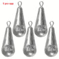 5pcs/20pcs 10g-100gFishing Weights Sinkers Teardrop-shaped hook-ring sinker for fishing Fishing tackle Casting Drop Shot Weights