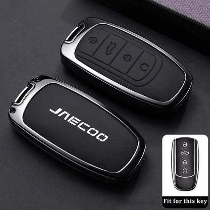 Car Key Case for Chery Jaecoo J7 7 PHEV J5 5 EV 2025 J8 8 2026 Keychain Remote Cover Shell Housing Ring Holder Fob Accessories
