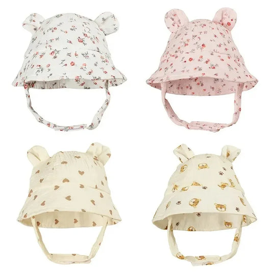 Baby Bunny Ear Bucket Sun Hat