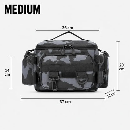 Fishing Tackle Shoulder Bag Storage Bag Waterproof Portable Large Capacity with Fish Rod Holder Outdoor Sport Accessories Gear