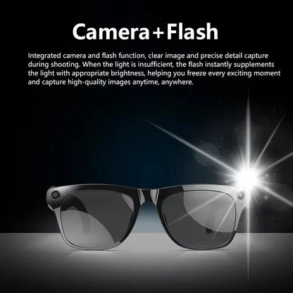 Lenovo Bluetooth 8K Smart AI Touch Glasses Camera With 800w Sport ChatGpt4.0 Sunglasses Calling Music Player For Men Women Gifts