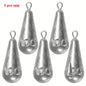 5pcs/20pcs 10g-100gFishing Weights Sinkers Teardrop-shaped hook-ring sinker for fishing Fishing tackle Casting Drop Shot Weights