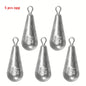 5pcs/20pcs 10g-100gFishing Weights Sinkers Teardrop-shaped hook-ring sinker for fishing Fishing tackle Casting Drop Shot Weights