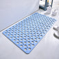 1pc Bathroom Non-Slip Mat With Suction Cup, 43x75cm Bath Rug, Shower Mat Round Hole Design, Bathroom Massage Ring, Quick Drain