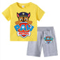 Paw Patrol Kids Set Boys Short Sleeve T-Shirt Top+Shorts 2-Piece Outfits Boys Cartoon Suit 3-8Years Children Clothes For Summer